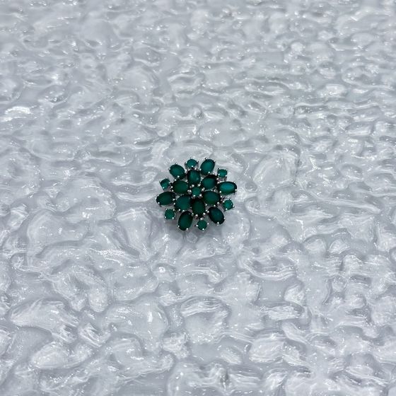 Серебряная брошка с агатом 5.715ct