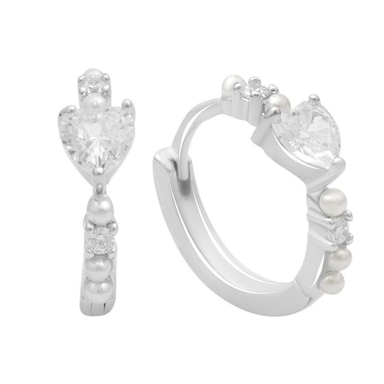 Серебряные серьги с фианитами