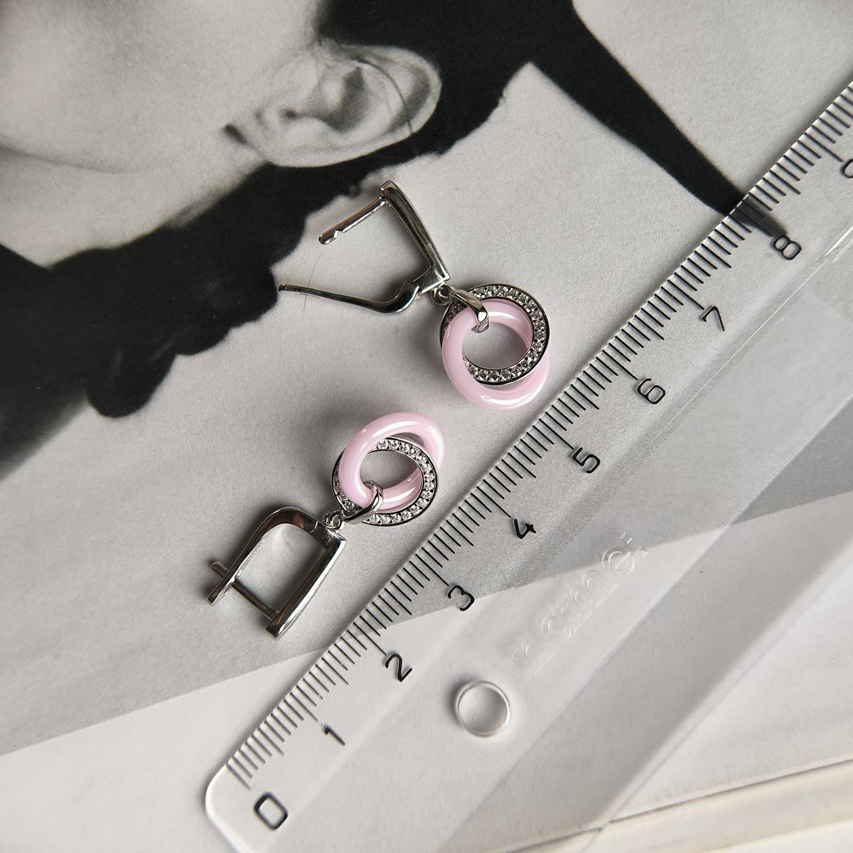 Серебряные серьги с керамикой