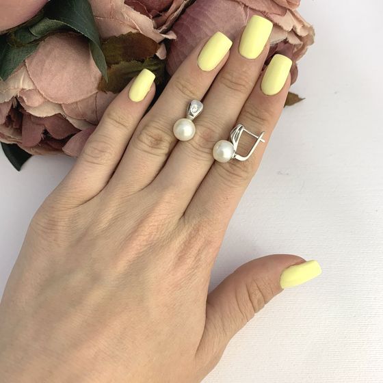 Серебряные серьги с жемчугом