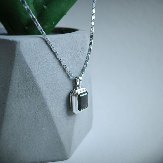 Серебряная подвеска с раухтопазом (дымчатым кварцем) 2.988ct