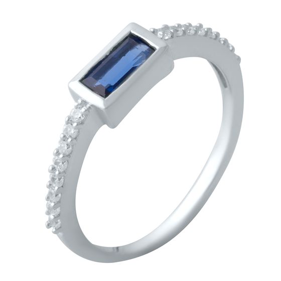 Серебряное кольцо с сапфиром nano 0.535ct