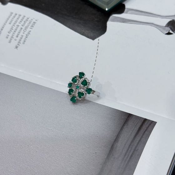 Серебряное кольцо с агатом 1.66ct