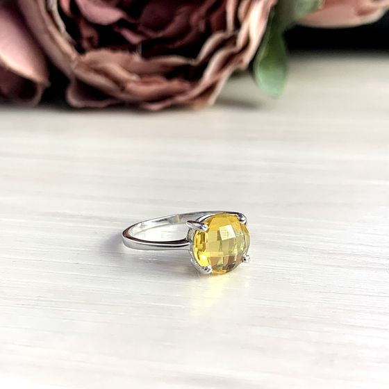 Серебряное кольцо с цитрином nano 2.74ct