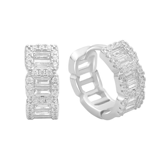 Серебряные серьги с фианитами