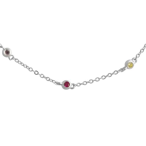 Серебряное колье с фианитами