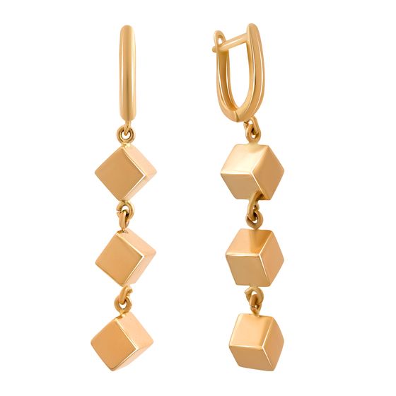 Золотые серьги без камней