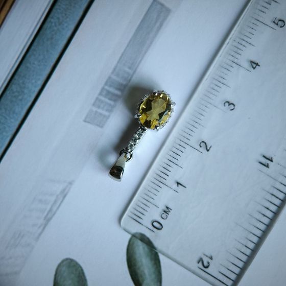 Серебряная подвеска с цитрином nano 1.854ct