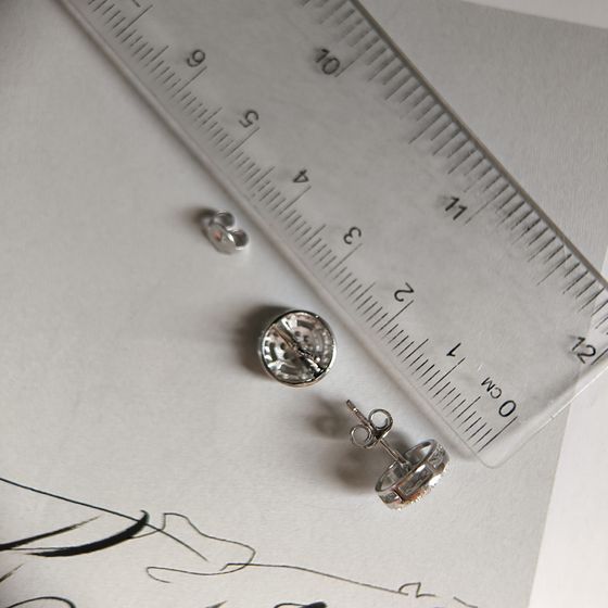 Серебряные серьги с фианитами