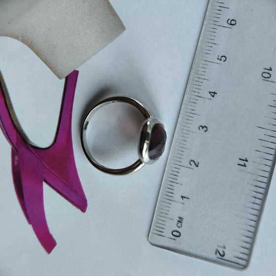 Серебряное кольцо с гранатом nano