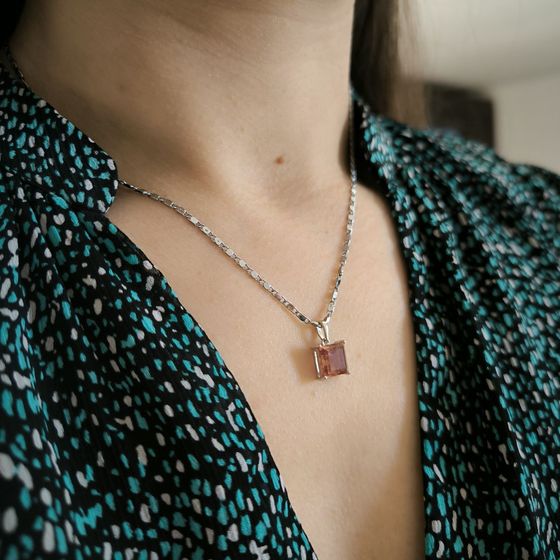 Серебряная подвеска с султанитом 2.575ct
