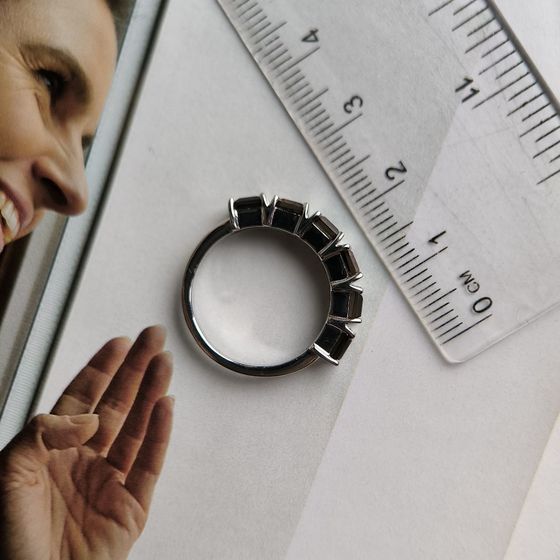 Серебряное кольцо с раухтопазом (дымчатым кварцем) 1.983ct