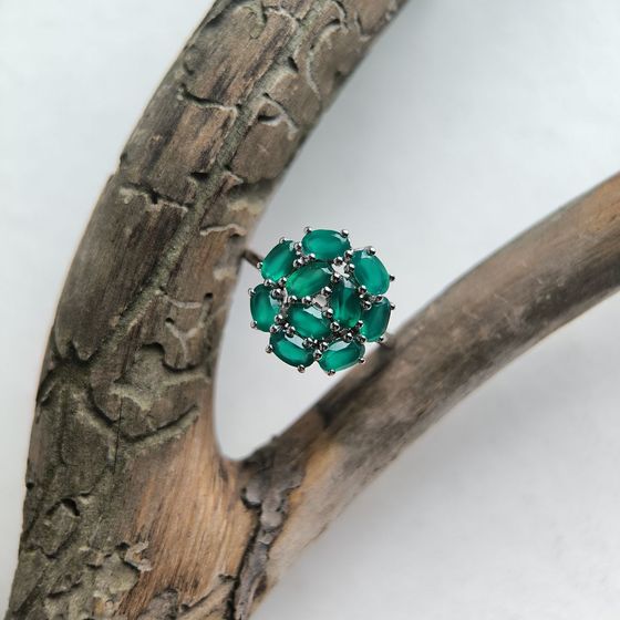 Серебряное кольцо с агатом 1.937ct