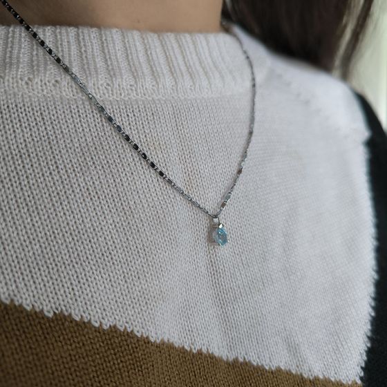 Серебряная подвеска с топазом 0.846ct