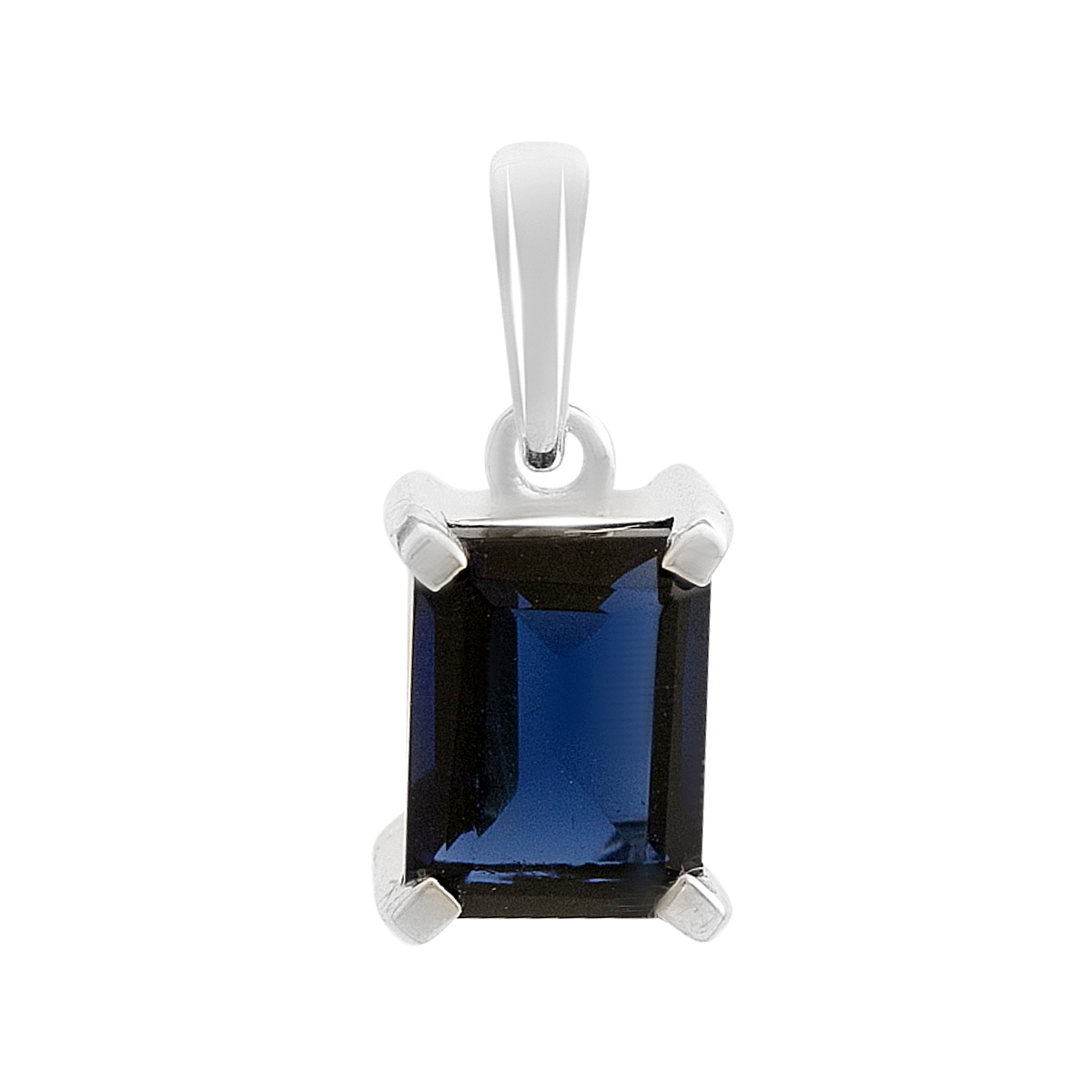 Серебряная подвеска с сапфиром nano 1.26ct