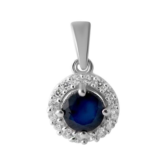Серебряная подвеска с сапфиром 0.9ct