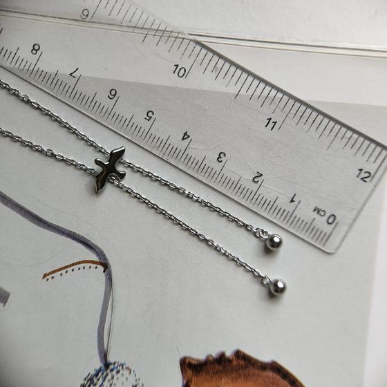 Серебряное колье без камней