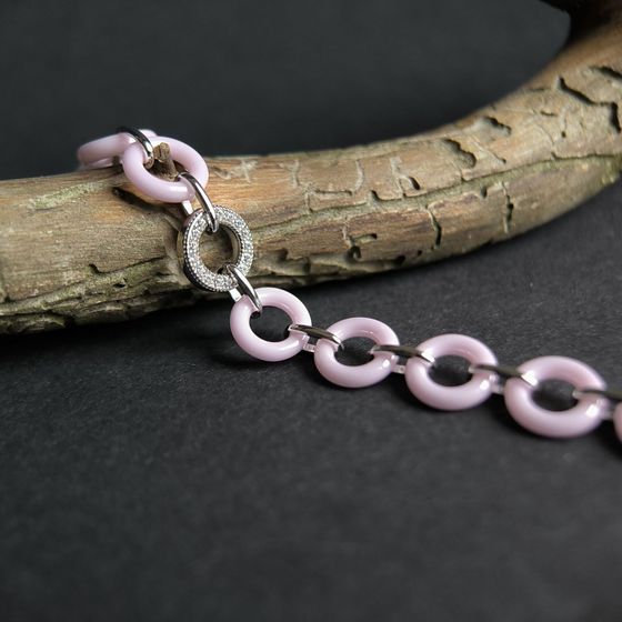 Серебряный браслет с керамикой