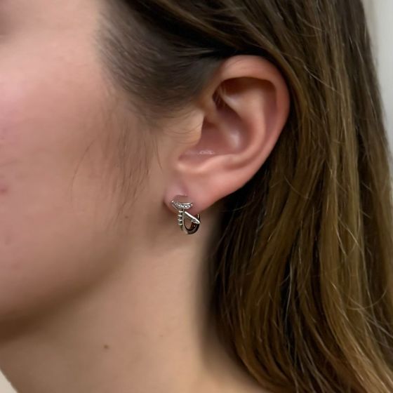 Серебряные серьги с фианитами