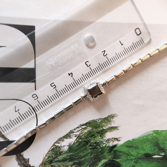 Серебряный браслет с раухтопазом (дымчатым кварцем) 1.38ct