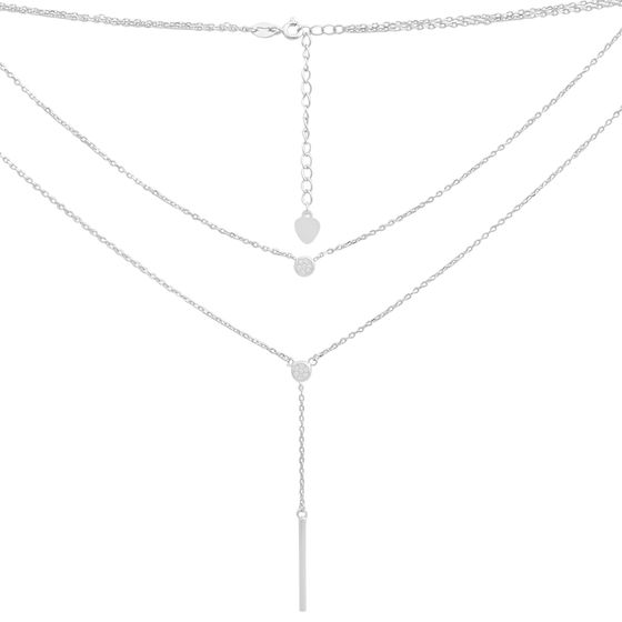 Серебряное колье с фианитами