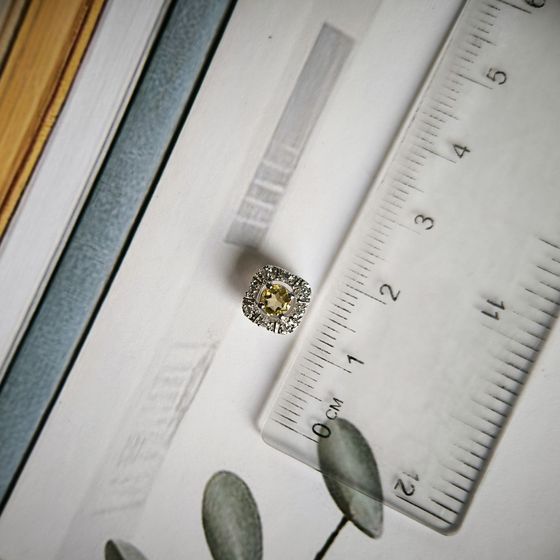 Серебряная подвеска с цитрином nano 0.305ct