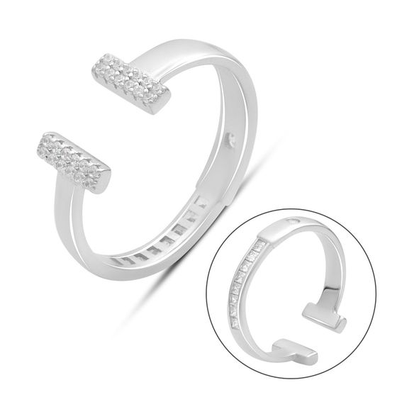 Серебряное кольцо с фианитами