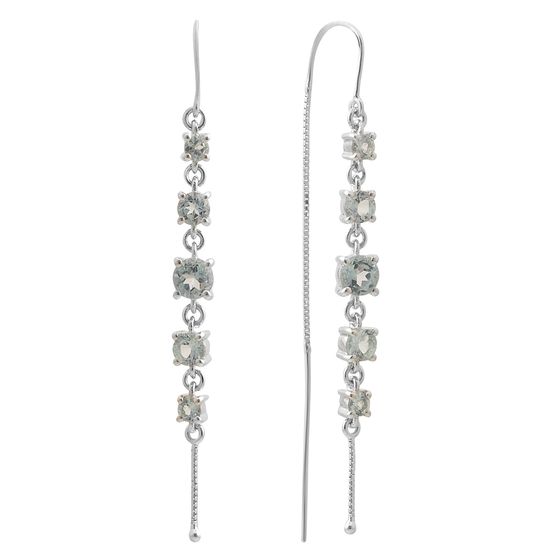 Серебряные серьги с топазом 3.109ct