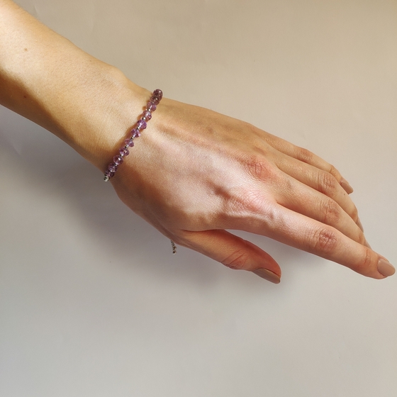 Серебряный браслет с аметистом 9.44ct Серебряный браслет с аметистом 9.44ct