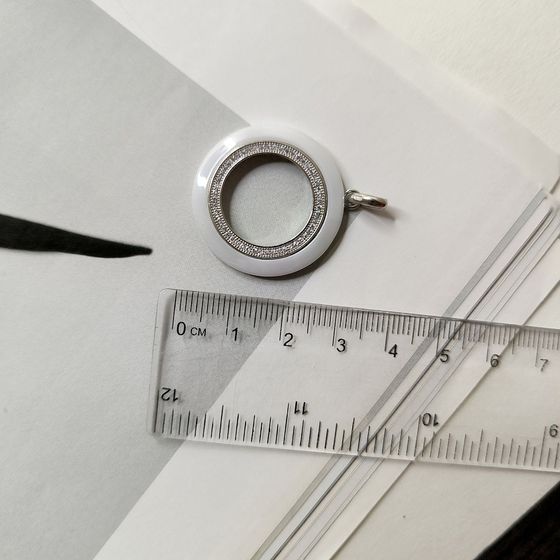 Серебряная подвеска с керамикой