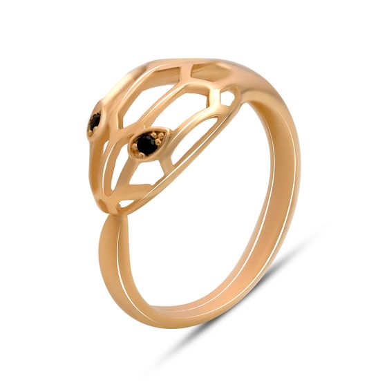Золотое кольцо с фианитами 0.02ct