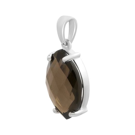 Серебряная подвеска с раухтопазом (дымчатым кварцем) 4.95ct