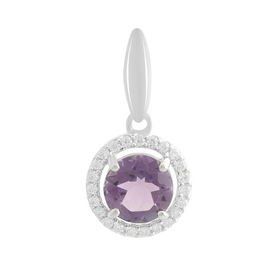 Серебряная подвеска с аметистом 2.104ct
