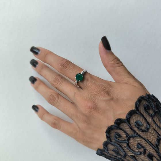 Серебряное кольцо с агатом 1.848ct
