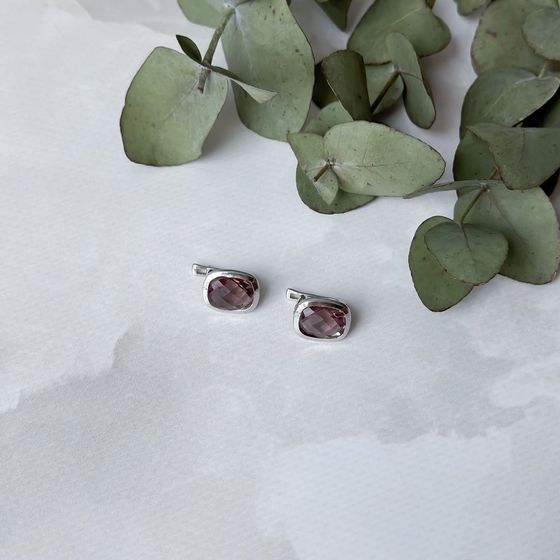 Серебряные серьги с султанитом