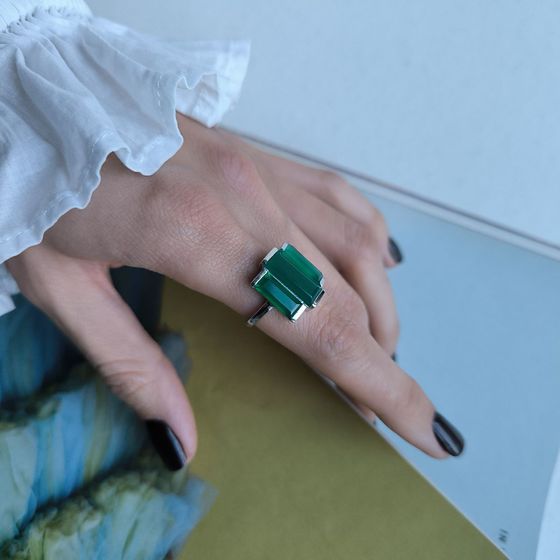 Серебряное кольцо с агатом 6.893ct