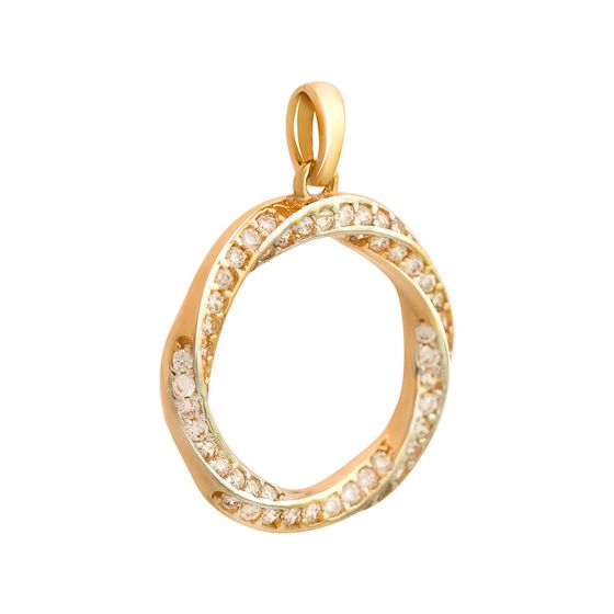 Золотая подвеска с фианитами 0.51ct