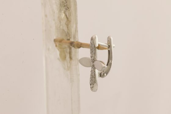 Серебряные серьги с фианитами 0.52ct