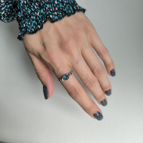 Серебряное кольцо с мистик топазом 0.642ct