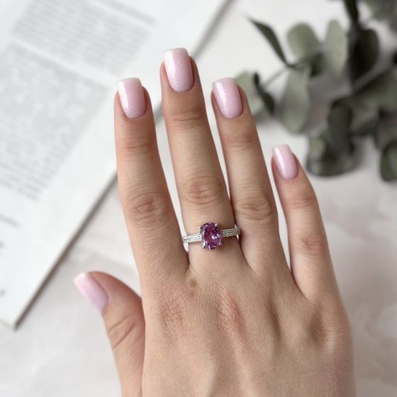 Серебряное кольцо с александритом 3.667ct