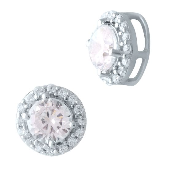 Серебряная подвеска с фианитами 1.031ct