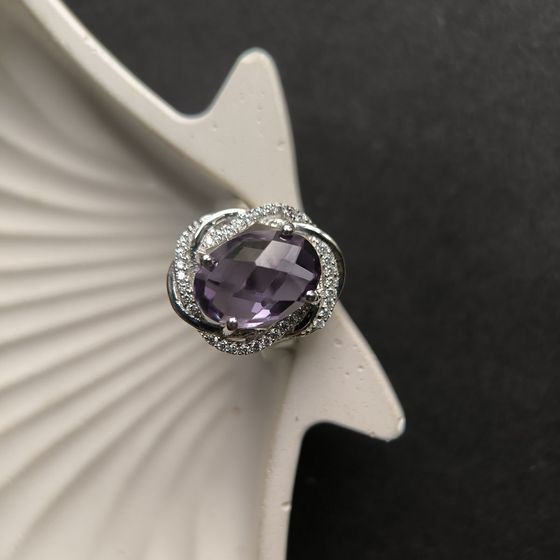 Серебряное кольцо с александритом 8.513ct