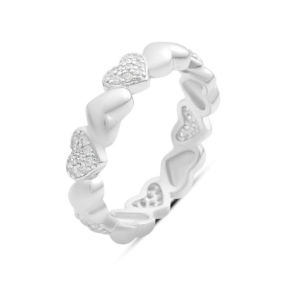 Серебряное кольцо с фианитами