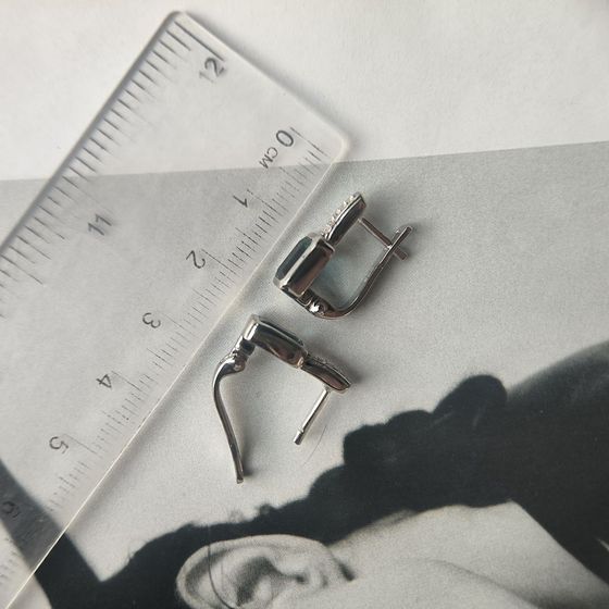 Серебряные серьги с топазом Лондон Блю 2.022ct