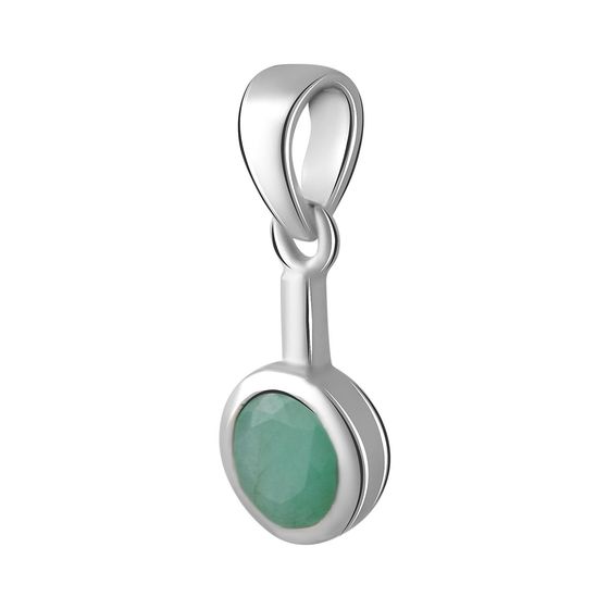 Серебряная подвеска с изумрудом 0.75ct