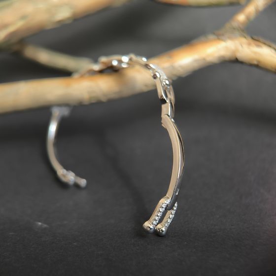 Серебряный браслет с фианитами