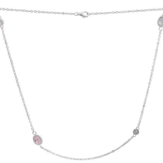 Серебряное колье с фианитами