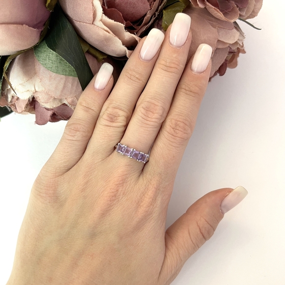 Серебряное кольцо с аметистом 1.53ct