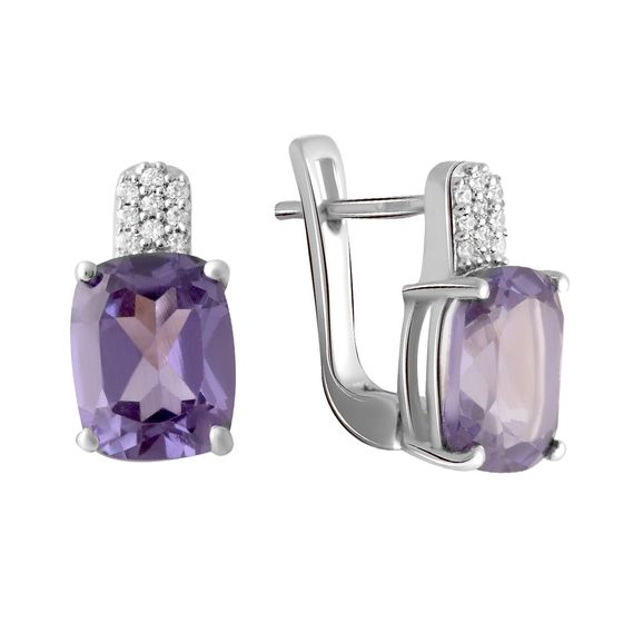 Серебряные серьги с александритом 8.363ct