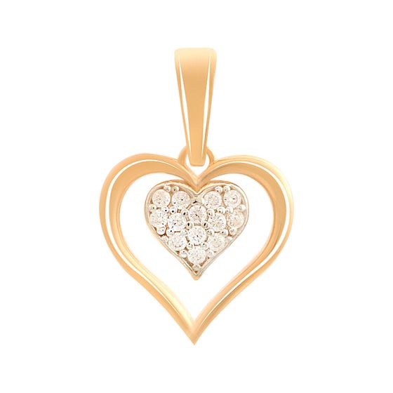 Золотая подвеска с фианитами 0.13ct